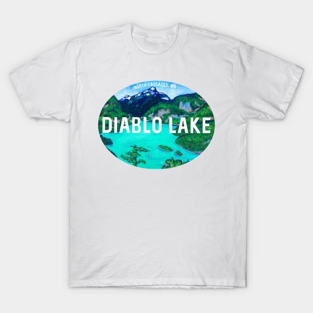 Diablo Lake Souvenir T-Shirt by alepekaarts
